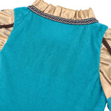 Déguisement Fille Princesse Écossaise Robe Médiévale Costume Vert pour Halloween