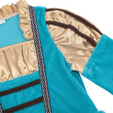 Déguisement Fille Princesse Écossaise Robe Médiévale Costume Vert pour Halloween