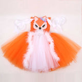 Déguisement Fille Renard Fox Tutu Robe Costume Pour Halloween Carnaval