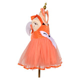 Déguisement Fille Renard Tutu Robe Orange Costume d'Halloween