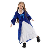 Déguisement Fille Robe Bleue Vintage Renaissance Française Costume