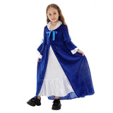 Déguisement Fille Robe Bleue Vintage Renaissance Française Costume
