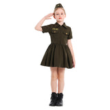 Déguisement Fille Robe de l'Armée de Terre WWII Costume Pour Halloween