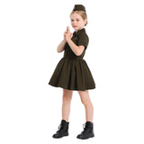 Déguisement Fille Robe de l'Armée de Terre WWII Costume Pour Halloween
