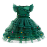 Déguisement Fille Robe Verte Costume de Noël