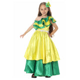 Déguisement Fille Robe+Ceinture Brésilienne de Style Ethnique Costume