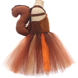 Déguisement Fille Squirrel Girl Tutu Robe Marron Costume pour Halloween Carnaval