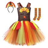 Déguisement Fille Turkey Dinde Tutu Robe pour Thanksgiving Day