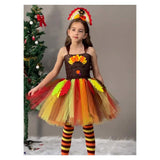 Déguisement Fille Turkey Dinde Tutu Robe pour Thanksgiving Day