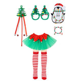 Déguisement Fille Tutu Robe en 6 Pièces Costume de Noël