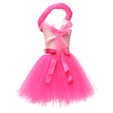 Déguisement Fille TuTu Robe en Maille Flamant Rose Costume