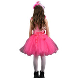 Déguisement Fille TuTu Robe en Maille Flamant Rose Costume