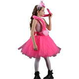 Déguisement Fille TuTu Robe en Maille Flamant Rose Costume