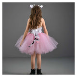 Déguisement Fille Vache Tutu Robe Rose Costume d'Halloween