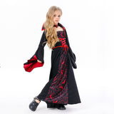 Déguisement Fille Vampire Sorcière Horreur Robe Noire Costume d'Halloween