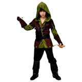 Déguisement Garçon Robin Hood Archer Enfant Tenue Verte et Marron pour Halloween