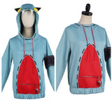 Déguisement Gita Gachiakuta Anime Sweat-Shirt à Capuche Bleu et Rouge Femme