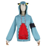 Déguisement Gita Gachiakuta Anime Sweat-Shirt à Capuche Bleu et Rouge Femme