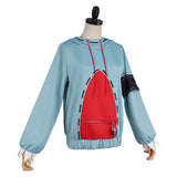 Déguisement Gita Gachiakuta Anime Sweat-Shirt à Capuche Bleu et Rouge Femme