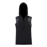 Déguisement Haut et Jupe-Short Noire Cyberpunk Steampunk Gothique Homme