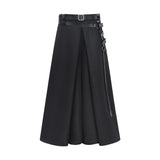 Déguisement Haut et Jupe-Short Noire Cyberpunk Steampunk Gothique Homme