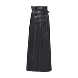 Déguisement Haut et Jupe-Short Noire Cyberpunk Steampunk Gothique Homme