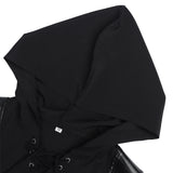 Déguisement Haut et Jupe-Short Noire Cyberpunk Steampunk Gothique Homme