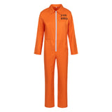 Déguisement Homme Combinaison de Prison Orange Costume d'Halloween