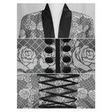 Déguisement Homme Médiéval Tuxedo Veste Noir Epoque Louis XIV Costume