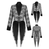 Déguisement Homme Médiéval Tuxedo Veste Noir Epoque Louis XIV Costume