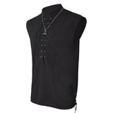 Déguisement Homme Pirate Chemise Sans Manches Vintage Costume Médiéval