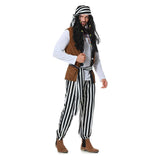 Déguisement Homme Pirate Tenue Costume d'Halloween