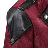 Déguisement Manteau Médiéval à Capuche Rouge Foncé Costume