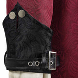 Déguisement Manteau Médiéval à Capuche Rouge Foncé Costume