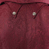 Déguisement Manteau Médiéval à Capuche Rouge Foncé Costume