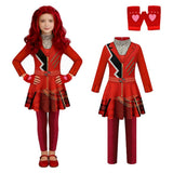 Déguisement Red Descendants: Wicked Wonderland(2026) Film Robe Rouge Adulte & Enfant