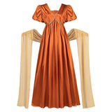 Déguisement Robe de Cour Marron d'Epoque Victorienne du XIXe Siècle Femme