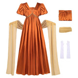 Déguisement Robe de Cour Marron d'Epoque Victorienne du XIXe Siècle Femme