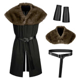 Déguisement Robe de Pirate Médiévale de la Renaissance à Col de Fourrure Homme