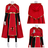 Déguisement Robe de Prêtre et de Nonne Médiévale Rouge Femme pour Halloween