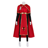Déguisement Robe de Prêtre et de Nonne Médiévale Rouge Femme pour Halloween