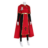 Déguisement Robe de Prêtre et de Nonne Médiévale Rouge Femme pour Halloween