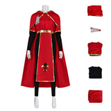 Déguisement Robe de Prêtre et de Nonne Médiévale Rouge Femme pour Halloween