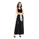 Déguisement Robe de Velours Noir de Cléopâtre Femme pour Halloween