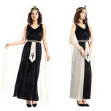 Déguisement Robe de Velours Noir de Cléopâtre Femme pour Halloween