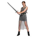 Déguisement Robe en Cotte de Mailles Argentée de Style Renaissance Femme