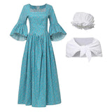 Déguisement Robe Fleurie Bleu Prairie Femme pour Halloween