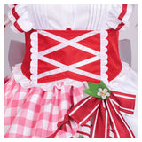 Déguisement Robe Lolita Rose Fraise Femme pour Halloween