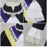 Déguisement Robe Longue Noire Médiévale de Style Victorien Rétro Enfant