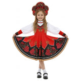 Déguisement Robe National Russe Rouge Enfant pour Halloween